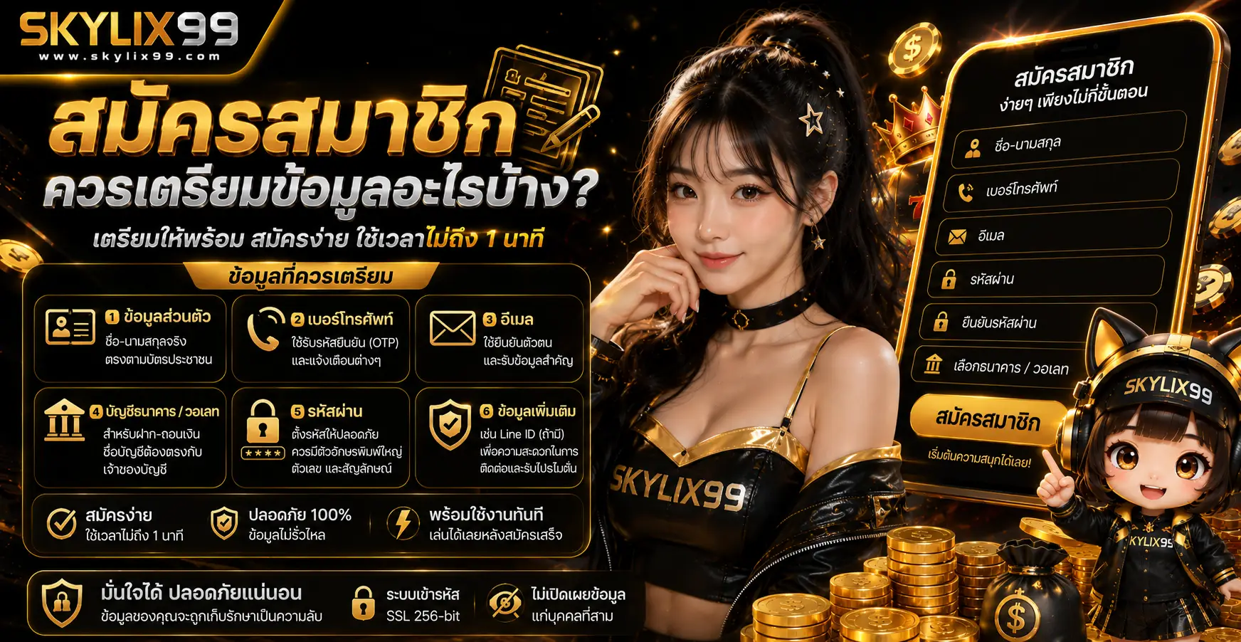 สมัครสมาชิกควรเตรียมข้อมูลอะไรบ้าง
